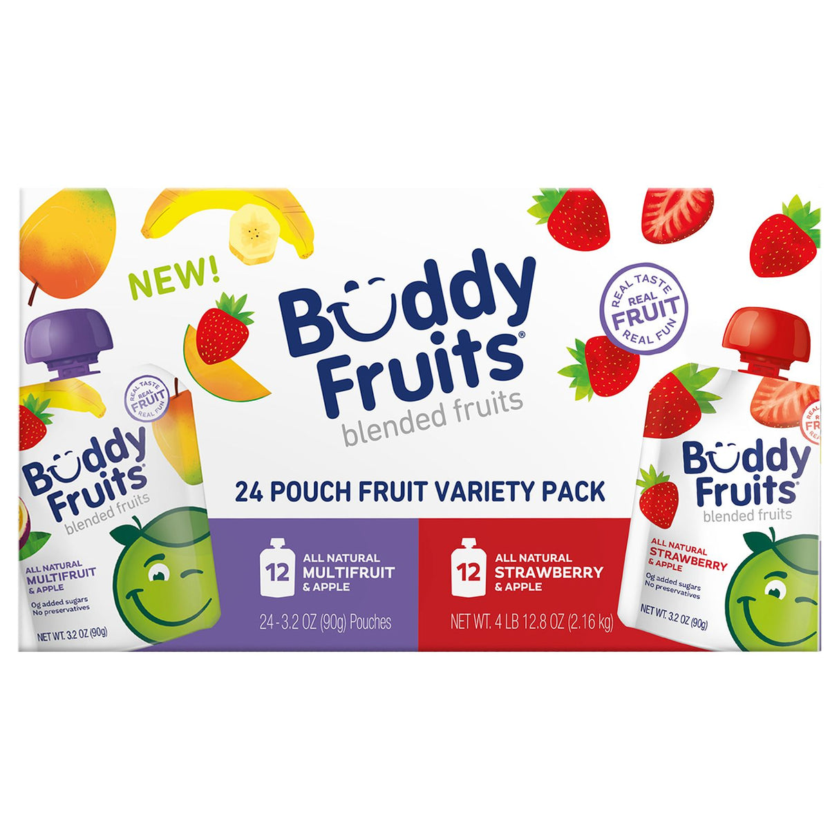 Buddy Fruits Blended Fruit Pouches 24 count