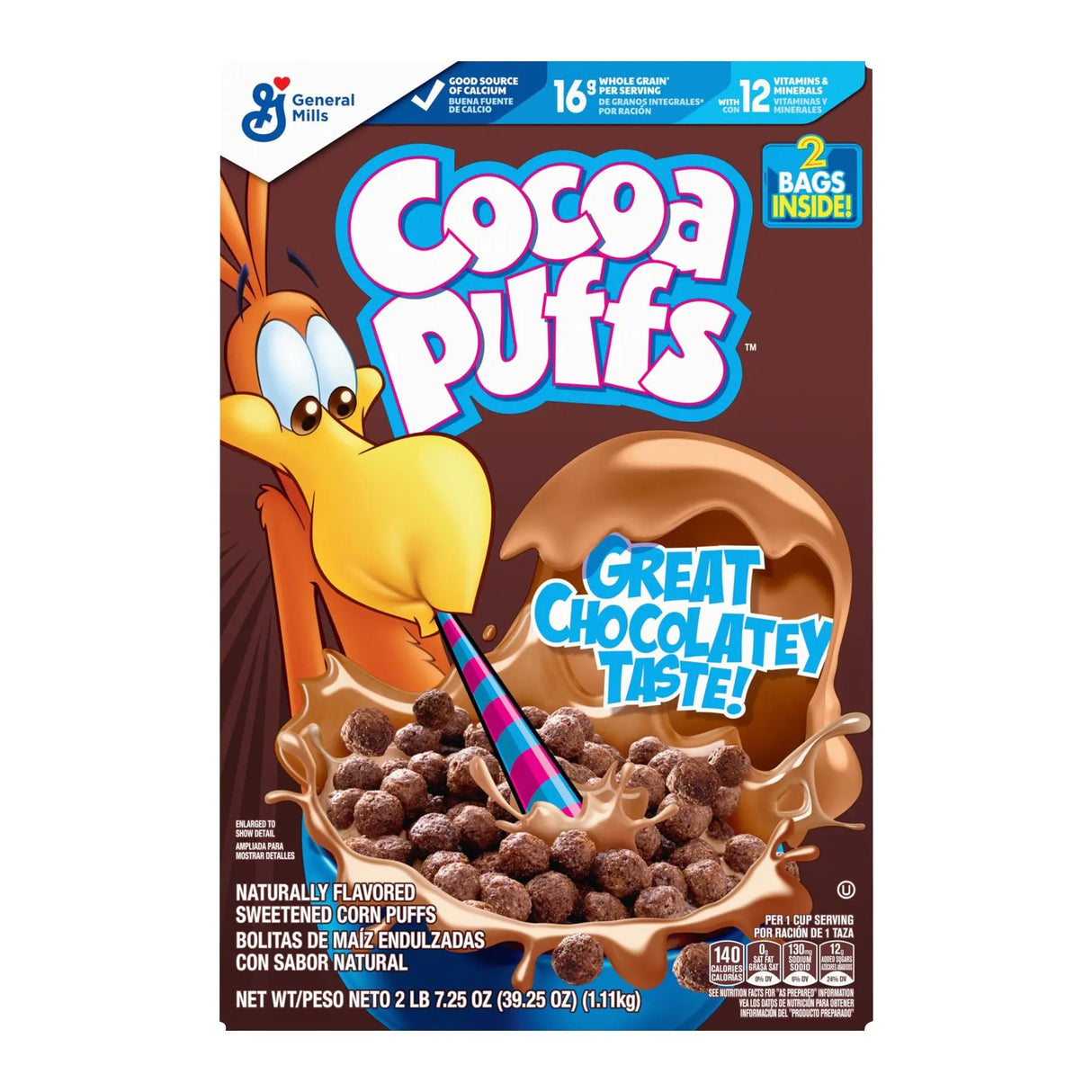 Cocoa Puffs Cereal (2-Pack) | Chocolatey Crunch Breakfast General Mills