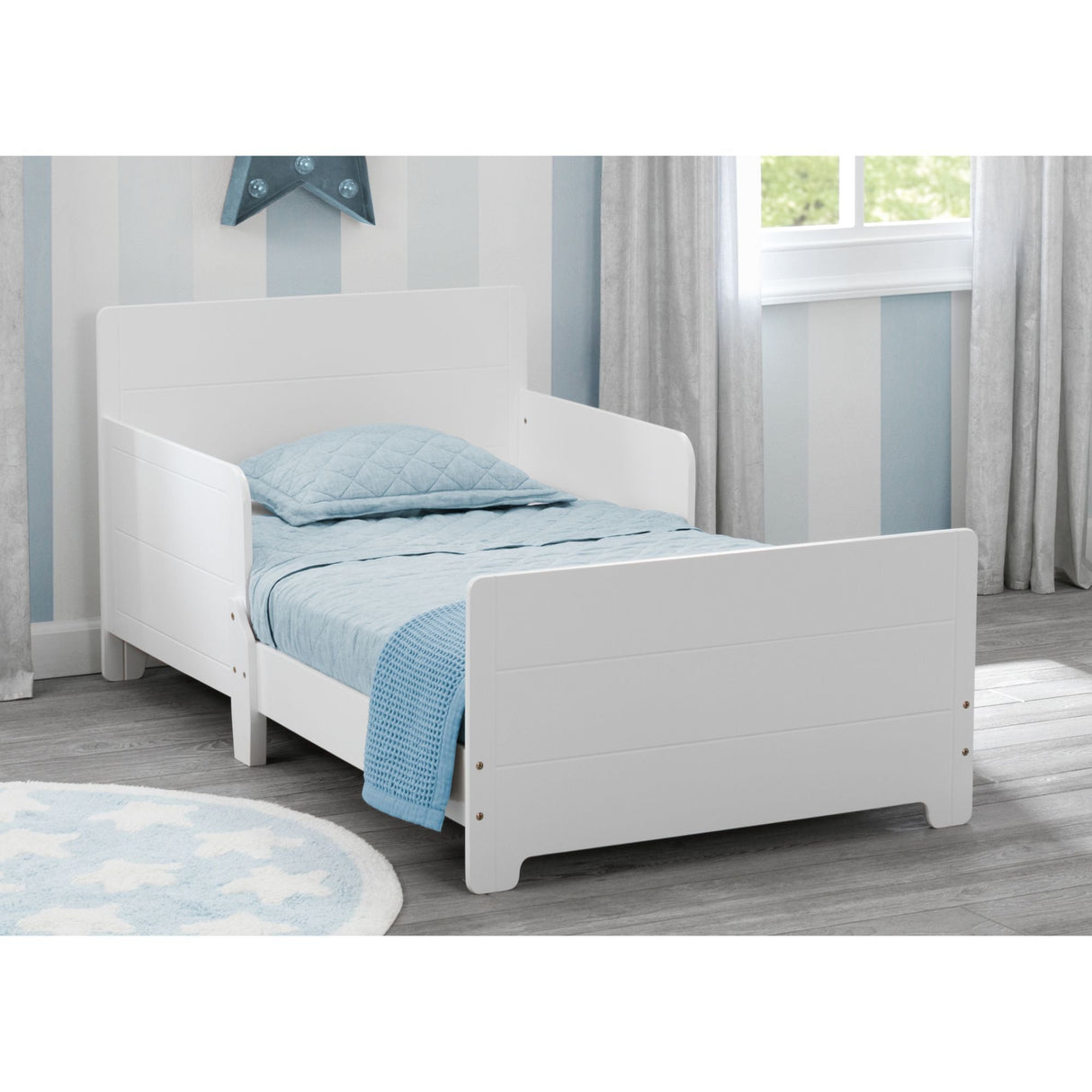 Delta Children MySize Toddler Bed – Bianca White | Safe, Sturdy Wooden Design for Toddlers Delta Children