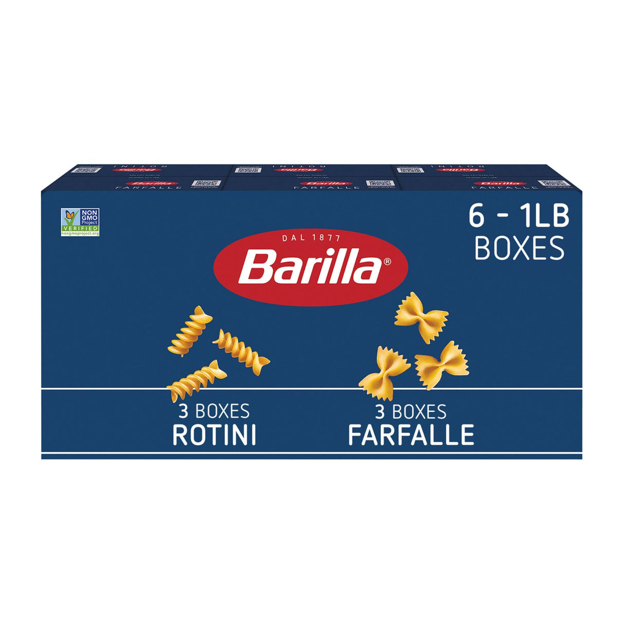 Barilla Pasta Variety Pack – Rotini & Farfalle (6-Pack, 1 lb Each) | Quality Italian Durum Wheat Barilla