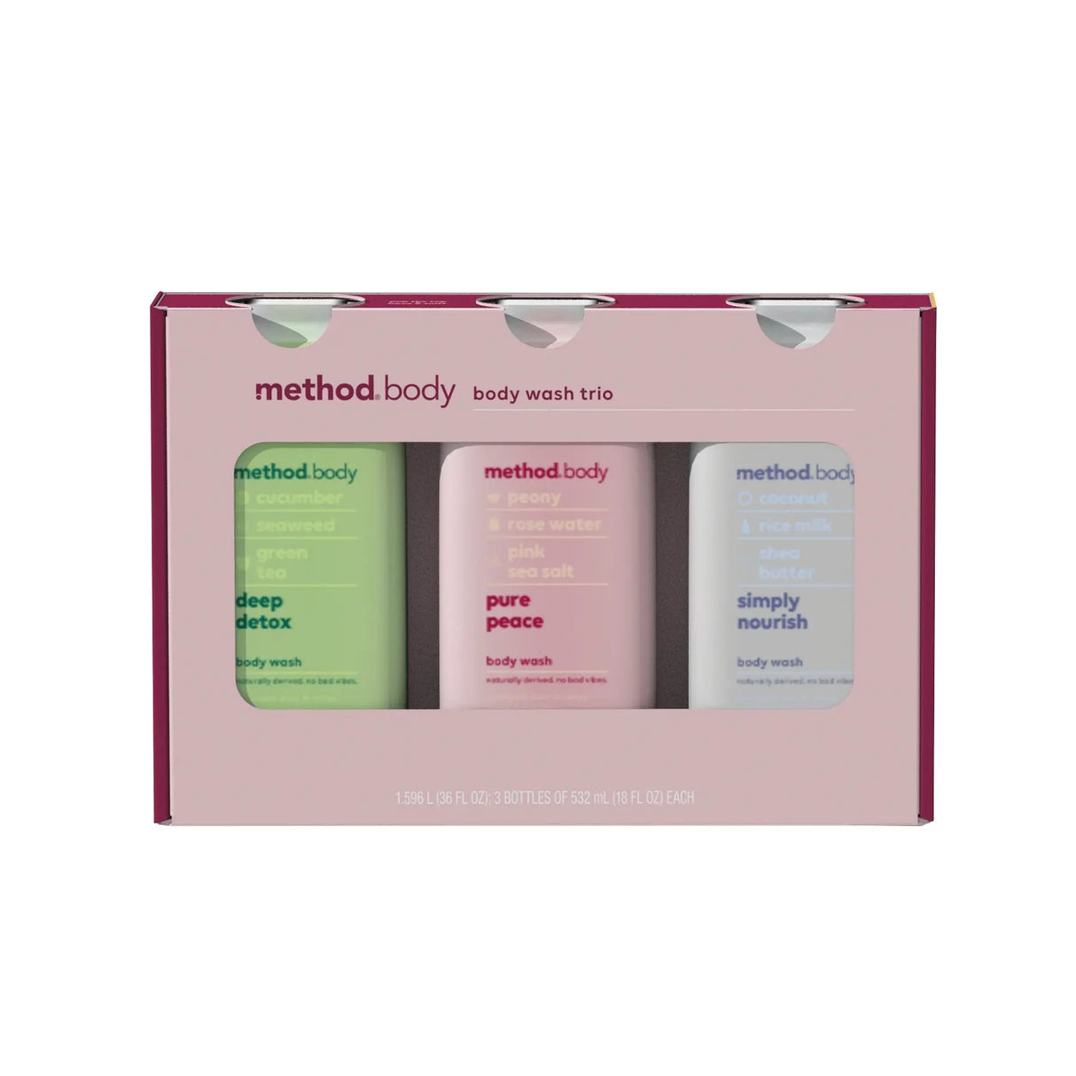 Method Body Wash Variety Pack (3-Pack) | Invigorating Scents for Nourished Skin Method