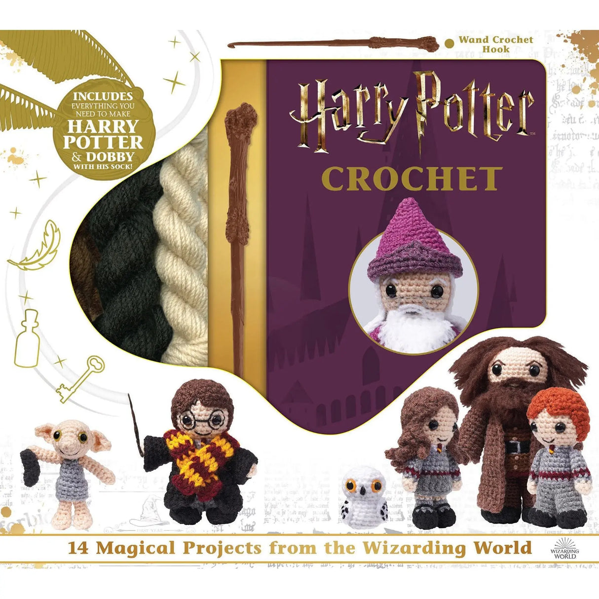 Harry Potter Crochet Kit & Book | Magical Yarn Projects Thunder Bay Press