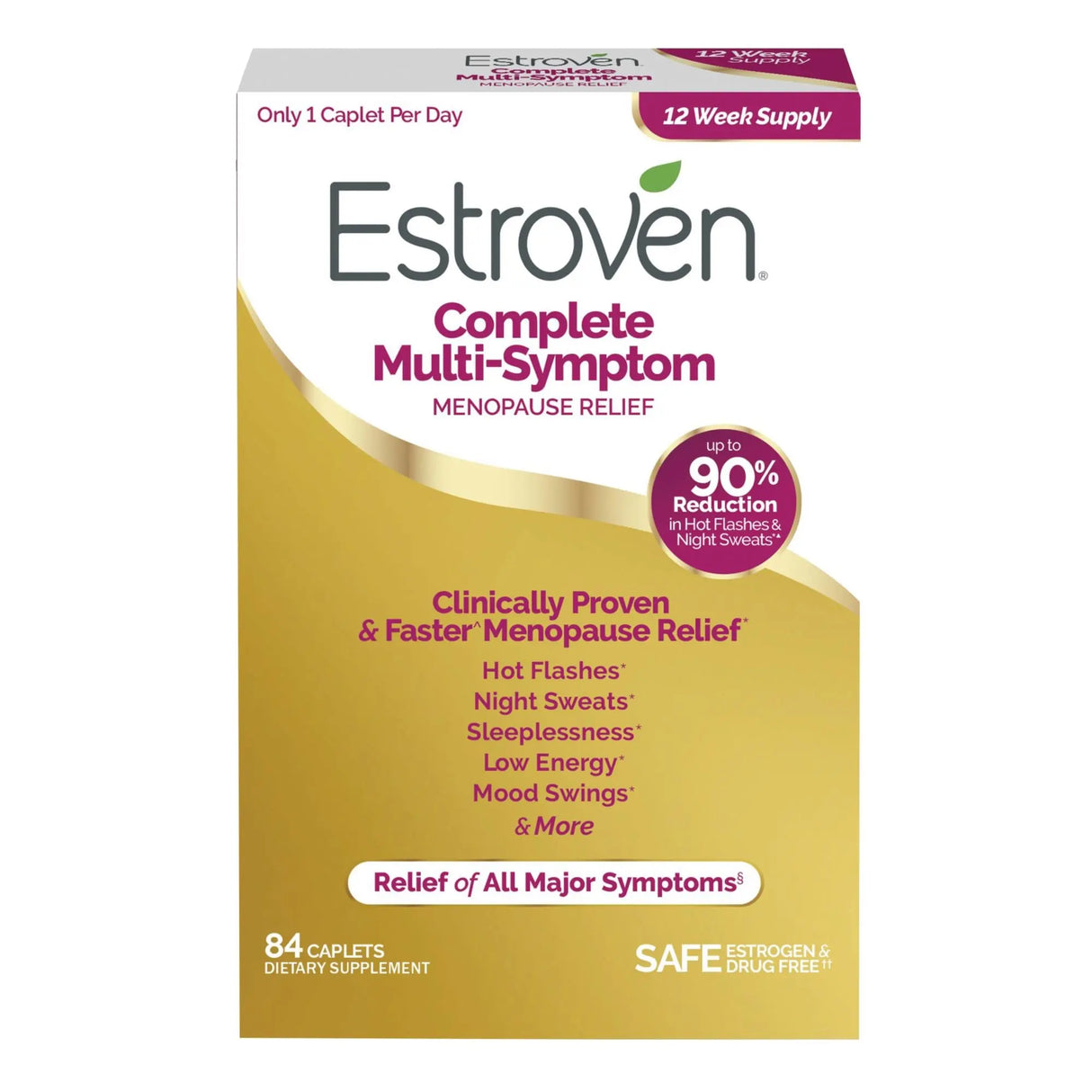 Estroven Complete Menopause Relief (84 ct) | Targeted Comfort for Hot Flashes & Mood Estroven