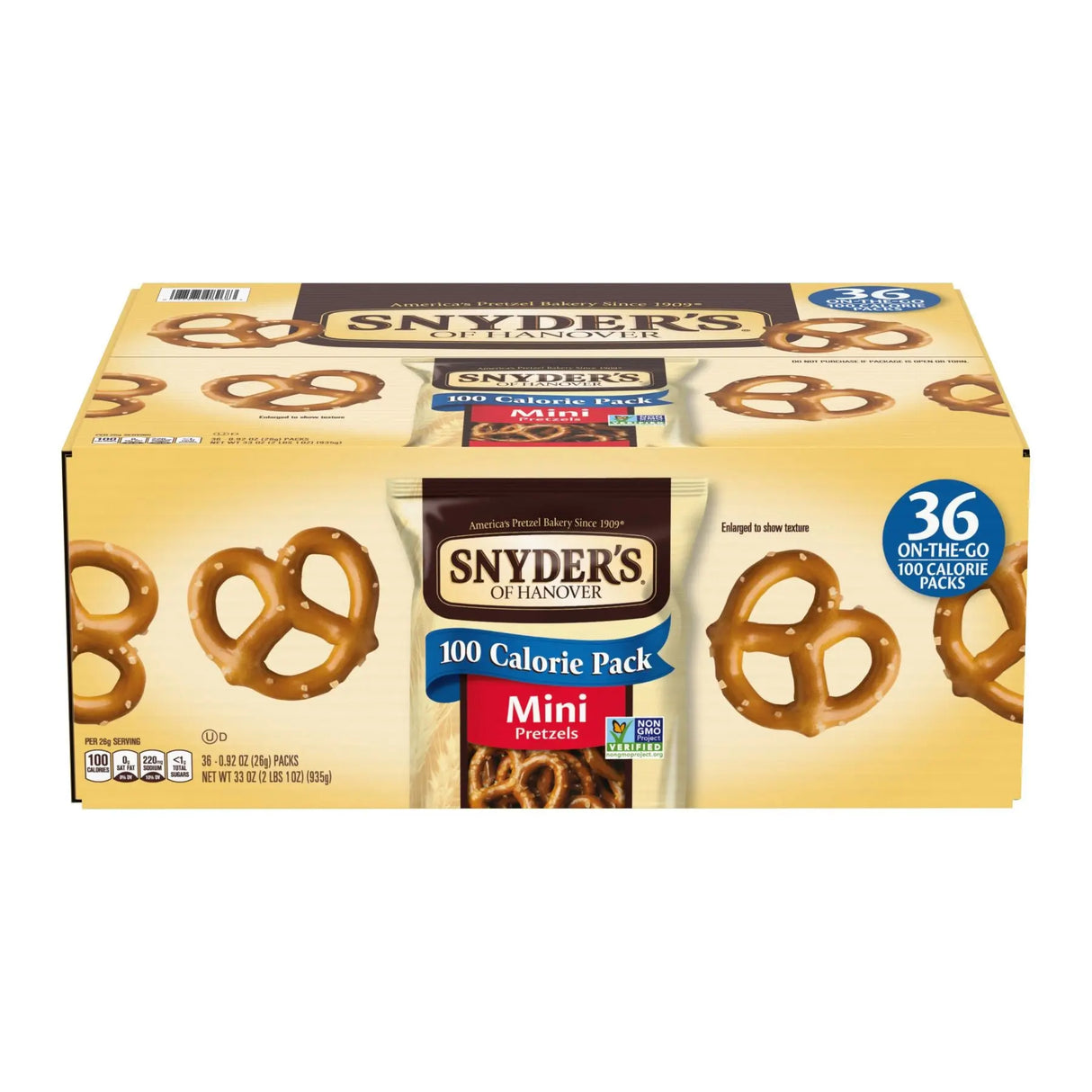 Snyder's Mini Pretzels 100-Calorie Packs (36-Pack) | Portion-Controlled Snack Snyder's of Hanover
