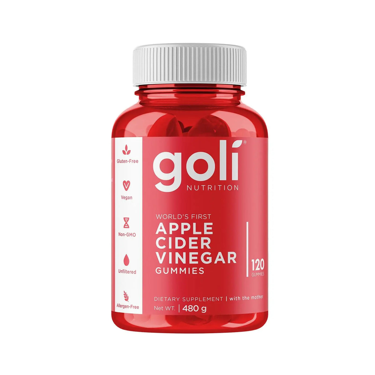 Goli Apple Cider Vinegar Gummies (120 ct.) | Daily Detox & Immune Support Goli Nutrition