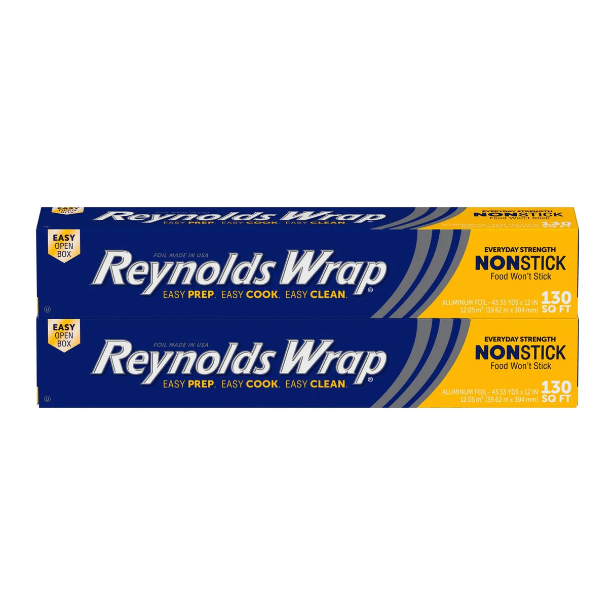 Reynolds Non-Stick Aluminum Foil (2-Pack, 300 sq ft Each) | Easy-Release Food Wrap Reynolds