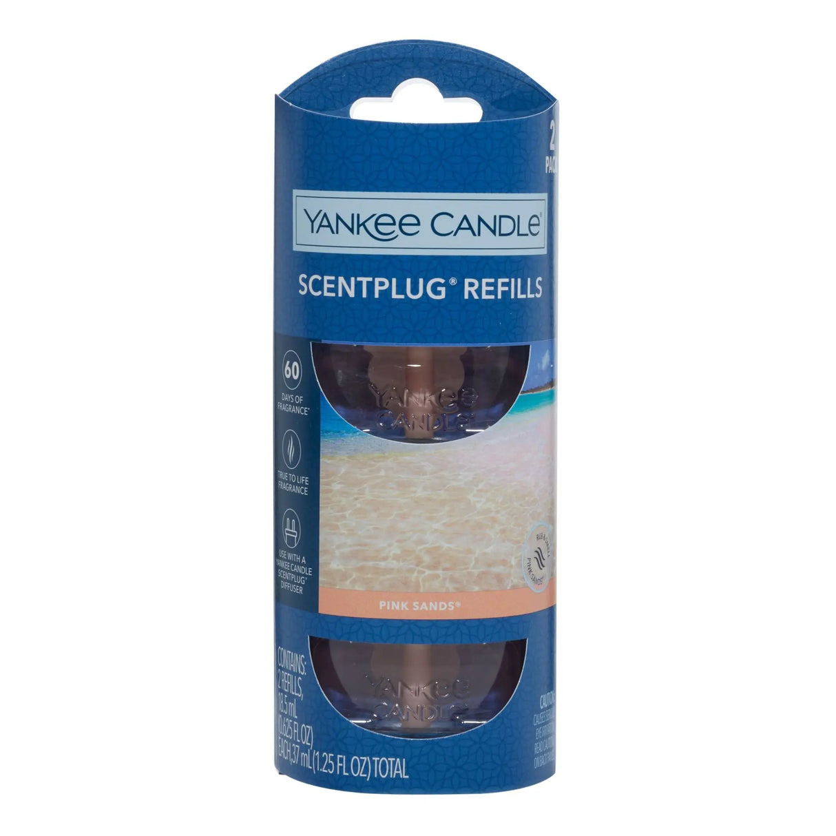 Yankee Candle Plug-In Refill (Pink Sands, 2-Pack) | Tropical Floral Home Fragrance Yankee Candle