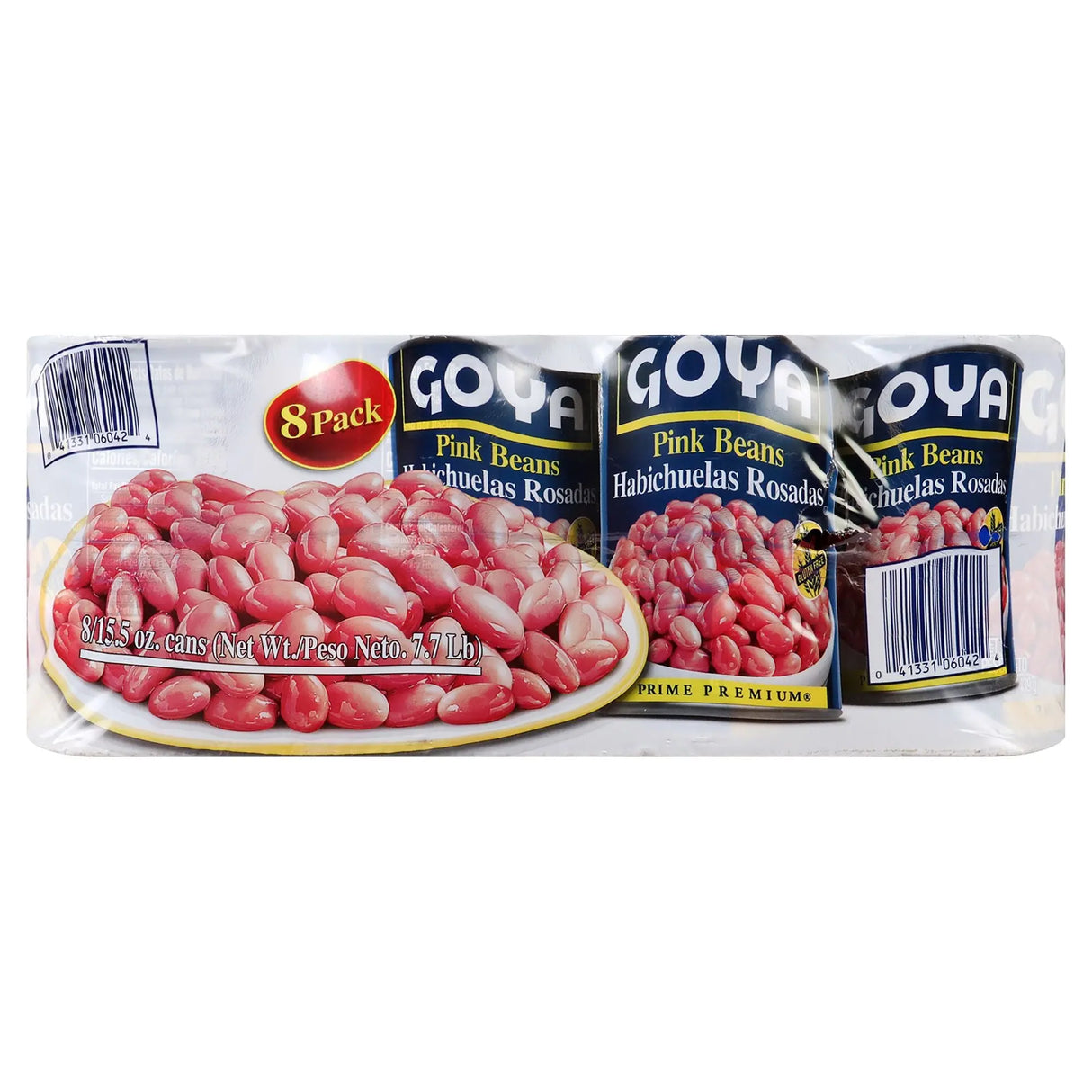 Goya Pink Beans (8-Pack, 15.5 oz Each) | Mild-Flavored Pantry Essential Goya