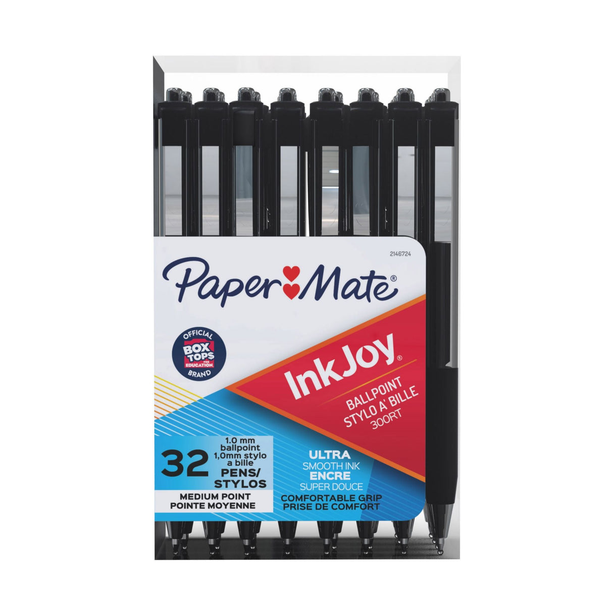 Paper Mate 300RT Ballpoint Pens – Black Ink (32 ct.) | Comfortable Grip & Reliable Writing Paper Mate