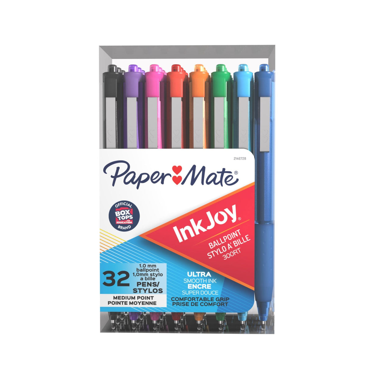 Paper Mate 300RT Ballpoint Pens (32 ct., Assorted Colors) | Smooth, Reliable Writing with Comfort Grip Paper Mate