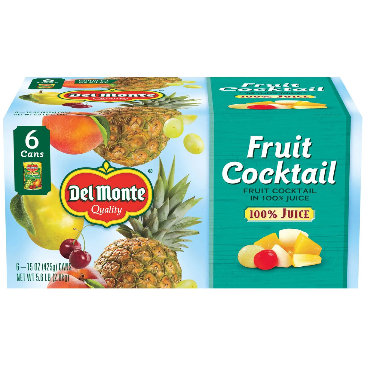 Del Monte Fruit Cocktail (6-Pack, 15 oz Each) | Mixed Fruit in 100% Juice Del Monte