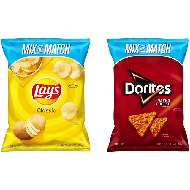 Doritos Nacho Cheese & Lay's Classic Pick n' Pack | Family Snack Variety Frito-Lay