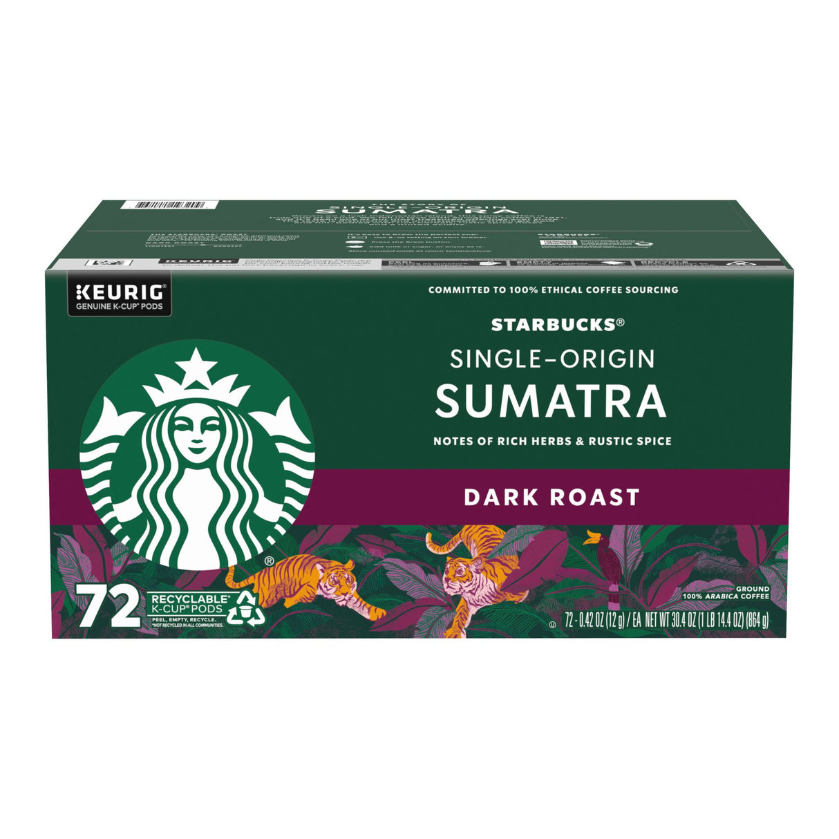 Starbucks Sumatra dark roast K-Cup pods