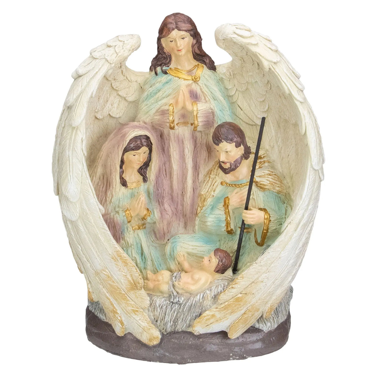 Northlight Nativity Decoration (11.25") | Holy Family & Angel Holiday Décor Northlight