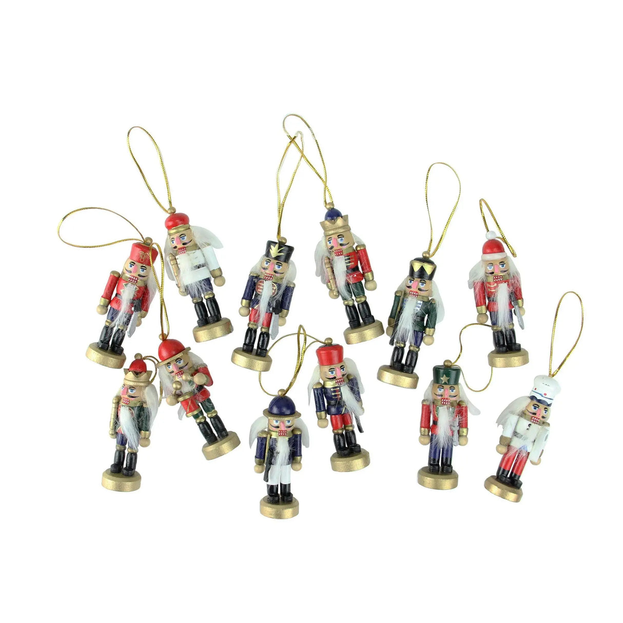 Northlight Mini Nutcracker Ornaments (12-Pack) | Red & Blue Holiday Decor Northlight