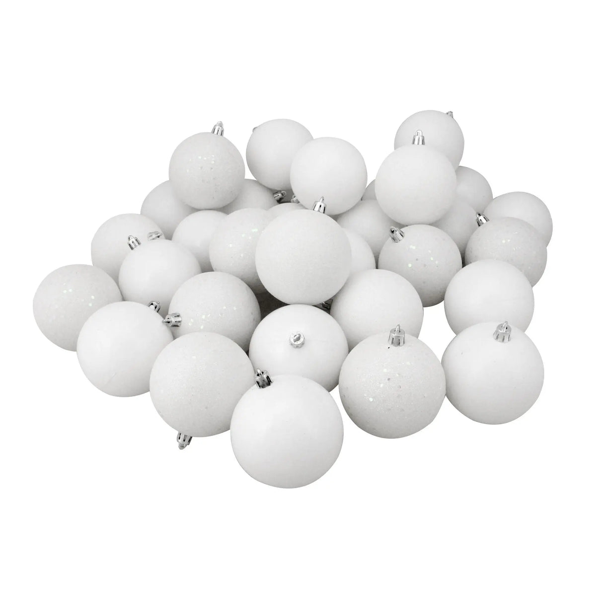 Northlight Shatterproof Christmas Ornaments (32-Pack, 3.25") | Winter White Variety Northlight