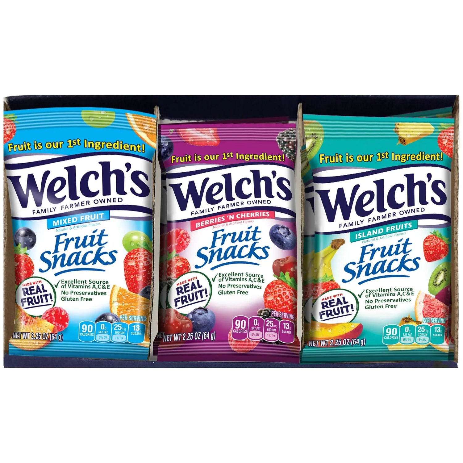 Welch's Fruit Snacks Tray (20-Pack) | Real Fruit Flavor in Convenient Packs Welch's