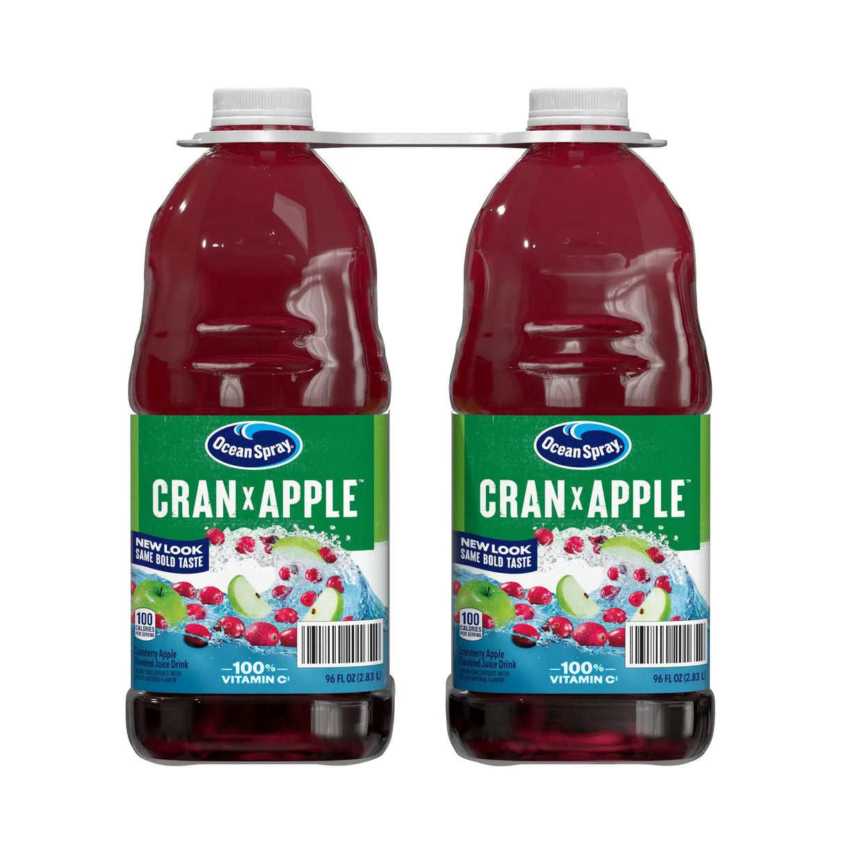 Ocean Spray Cran-Apple Juice Drink (2-Pack, 96 oz Each) | Refreshing Fruit Blend Ocean Spray