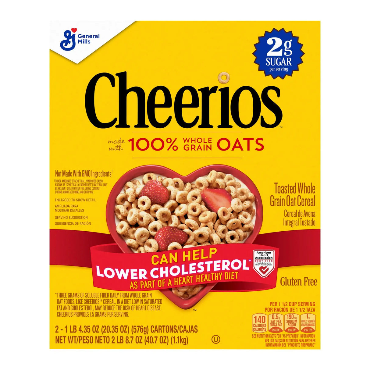 General Mills Cheerios Cereal (40.7 oz) | Whole Grain Oat Breakfast General Mills