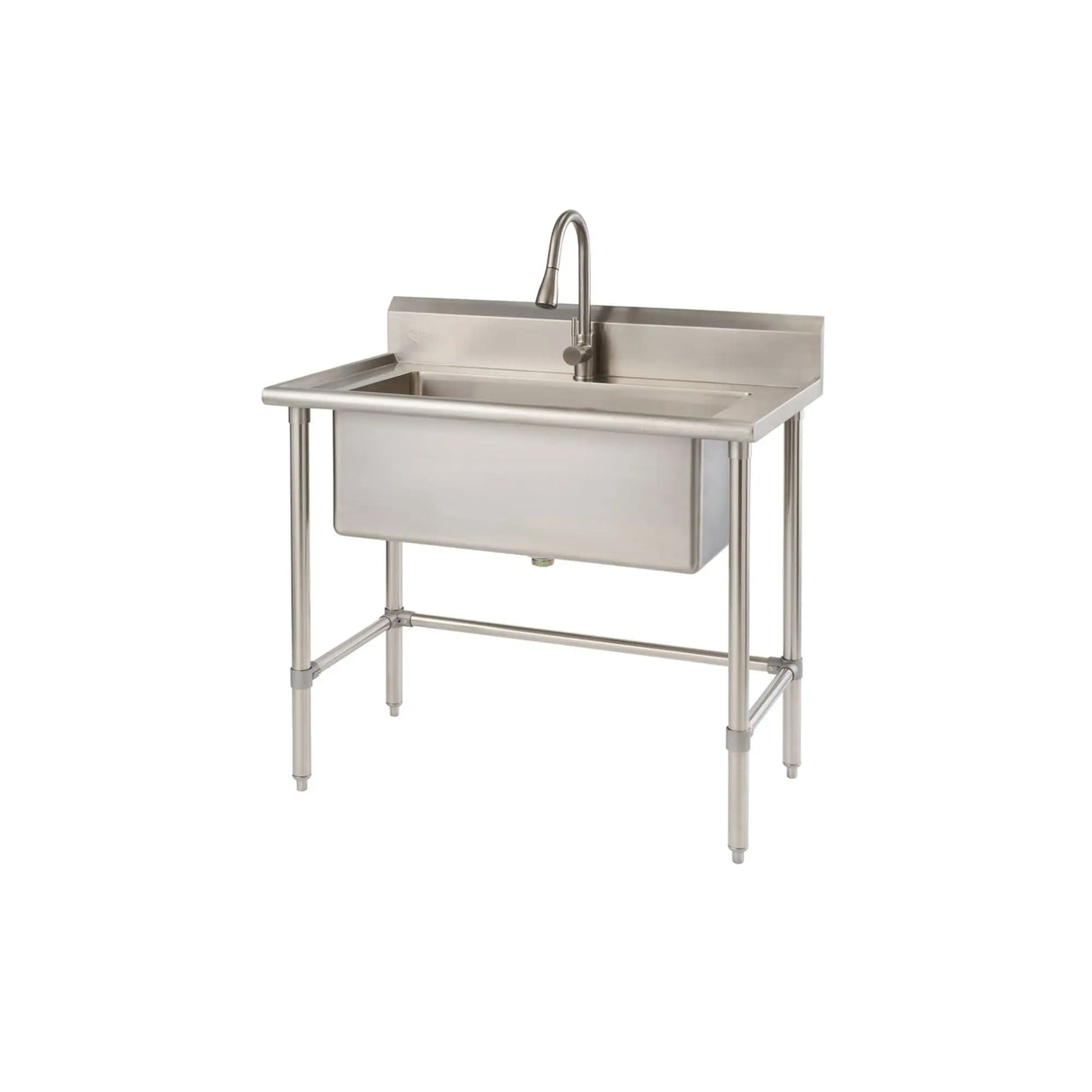 Trinity Stainless Steel Utility Sink (32" x 16") | NSF-Certified with Pull-Out Faucet Trinity