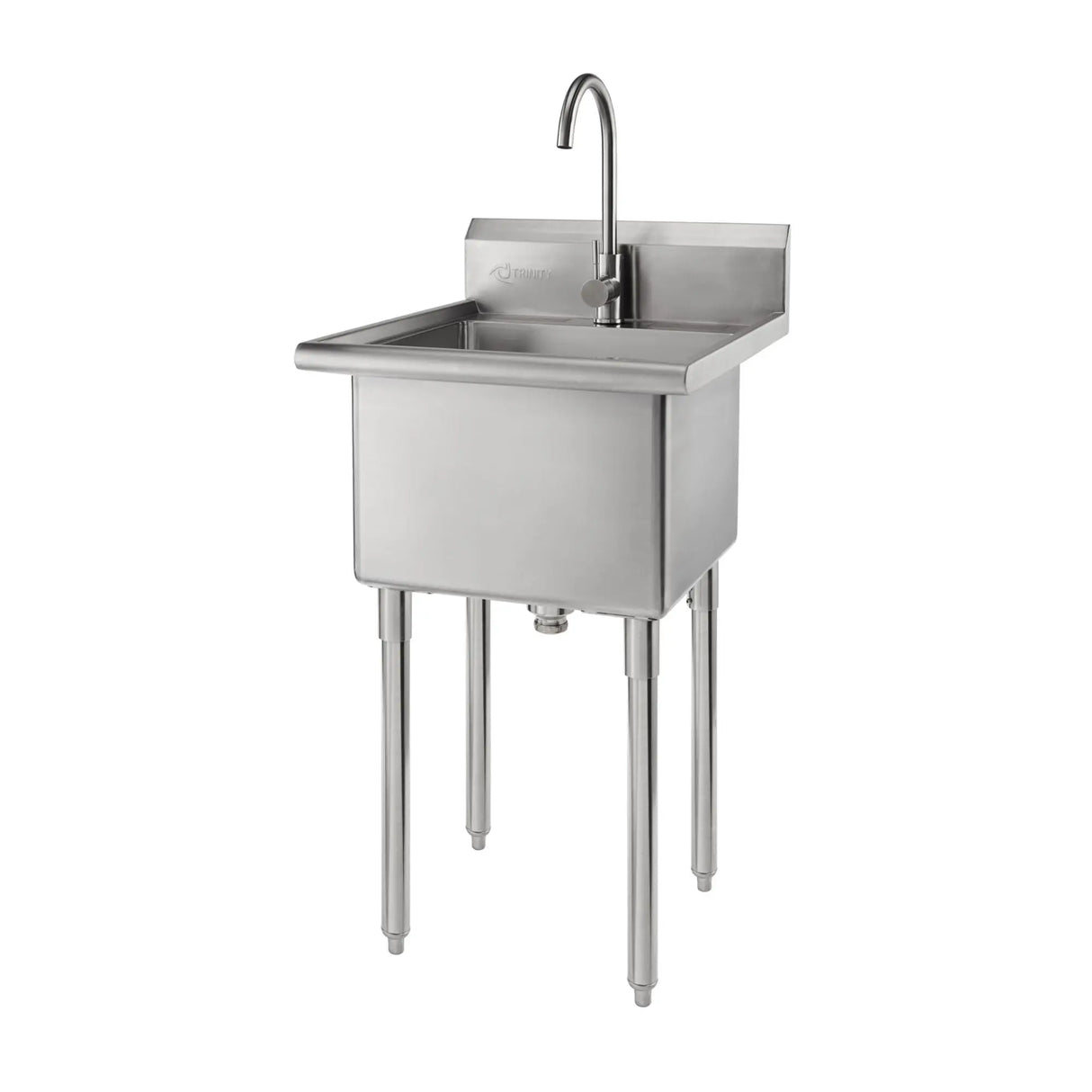 Trinity Stainless Steel Utility Sink | NSF-Certified with Integrated Faucet Trinity