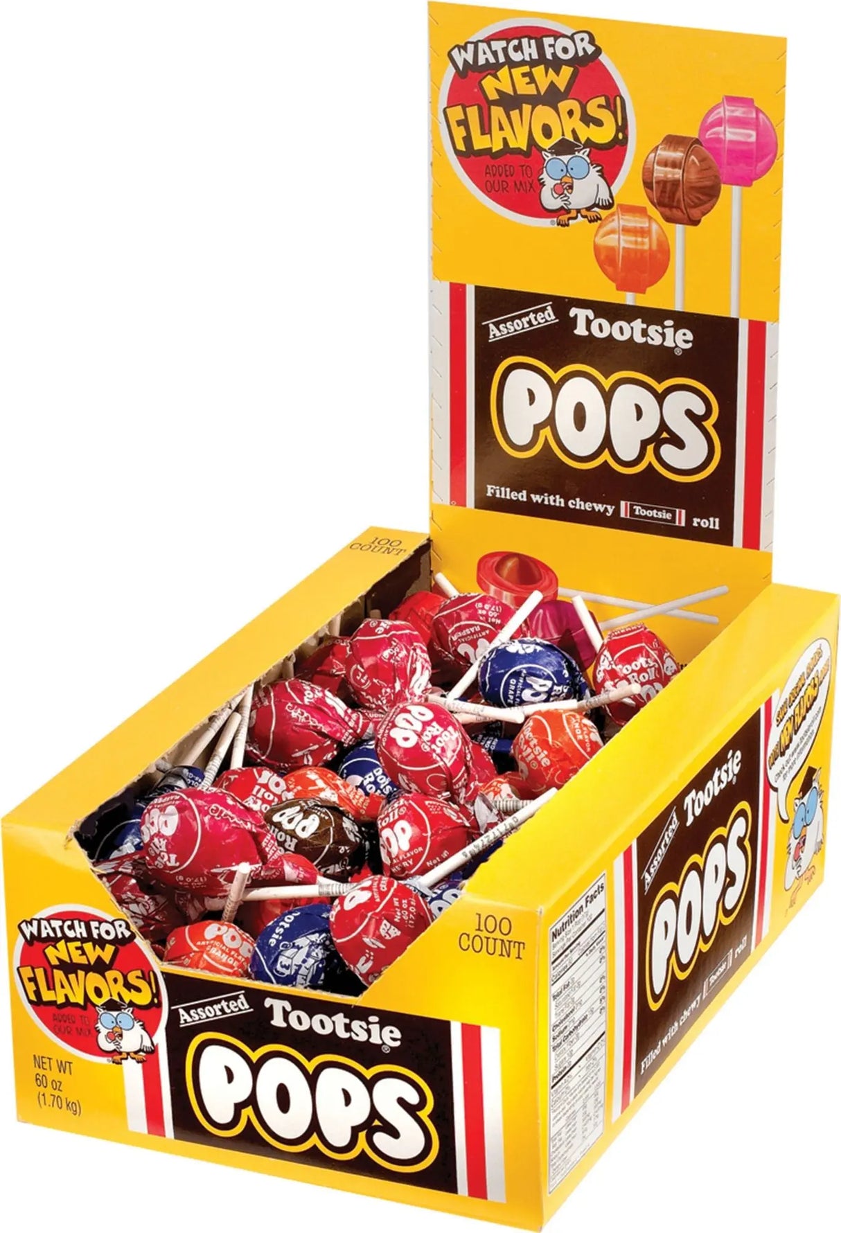 Tootsie Roll Pops (100-Pack) | Classic Lollipop with Chewy Center Tootsie