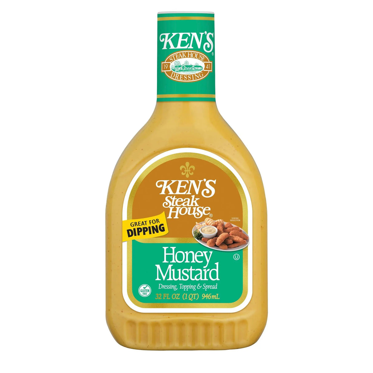 Ken's Honey Mustard Dressing (32 oz) | Sweet & Tangy Dip for Greens & Snacks Ken's Steak House