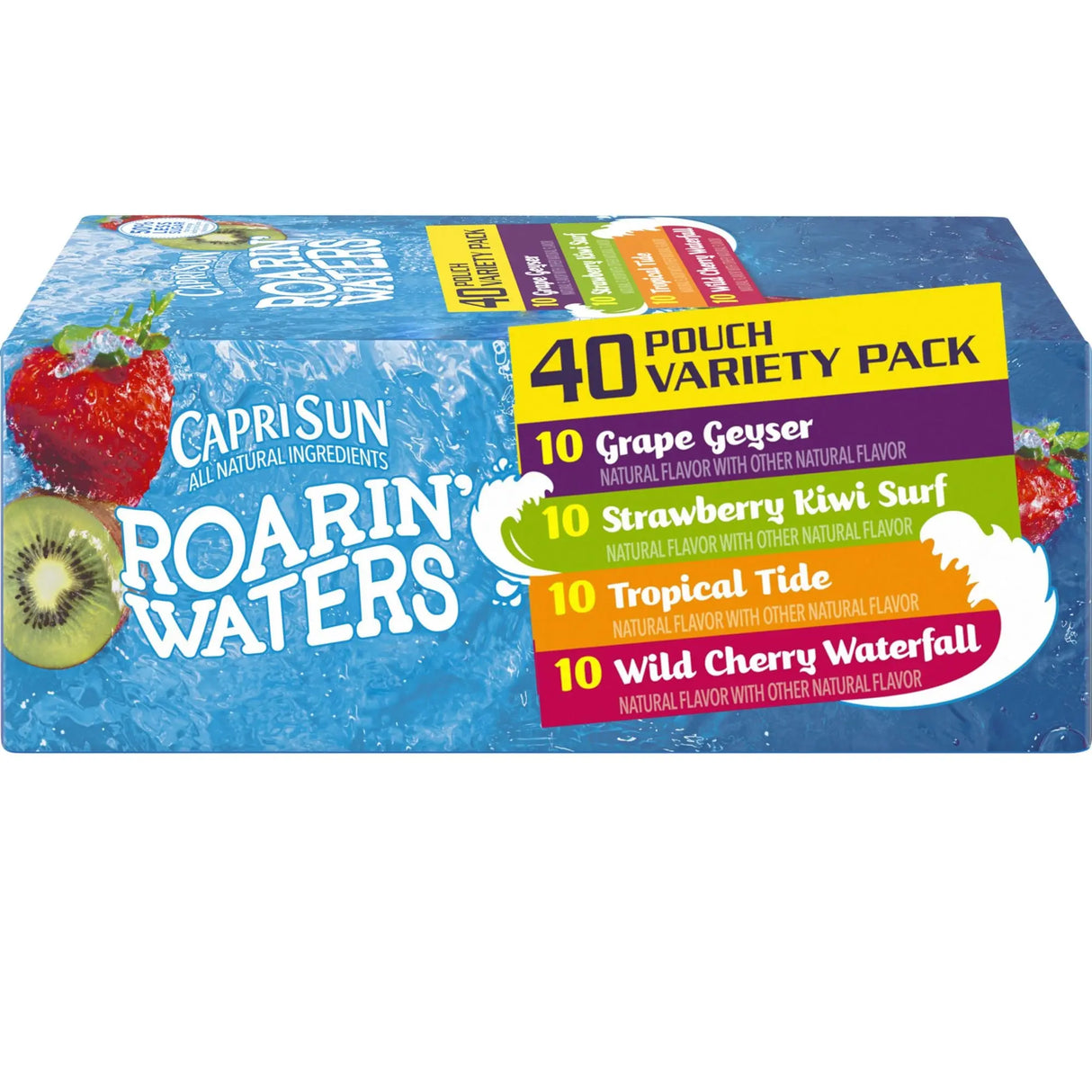 Capri Sun Roarin' Waters Variety Pack (40-Pack) | Naturally Flavored Hydration Capri Sun