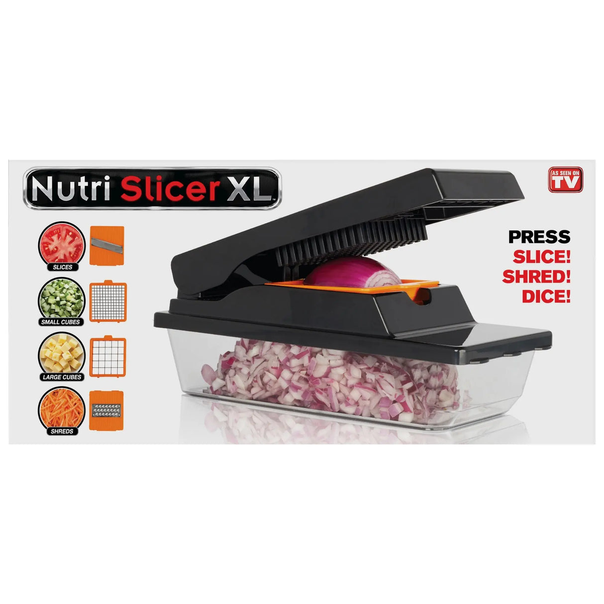 Nutri Slicer XL Vegetable Chopper (Multi-Function) | Fast, Safe Slicing & Dicing Tool Nutri Slicer