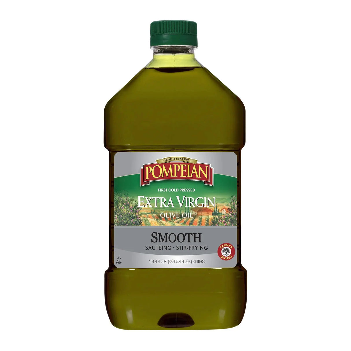 Pompeian Smooth Extra Virgin Olive Oil (101 fl oz) | Mild, Versatile Cooking Oil Pompeian