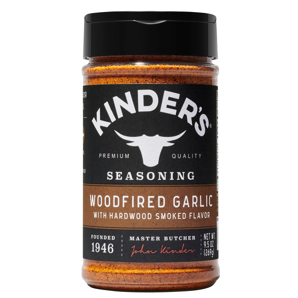Kinder’s Woodfired Garlic Seasoning (9.5 oz) | Smoky, Flavor-Enhancing Rub for Meats & Veggies Kinder's