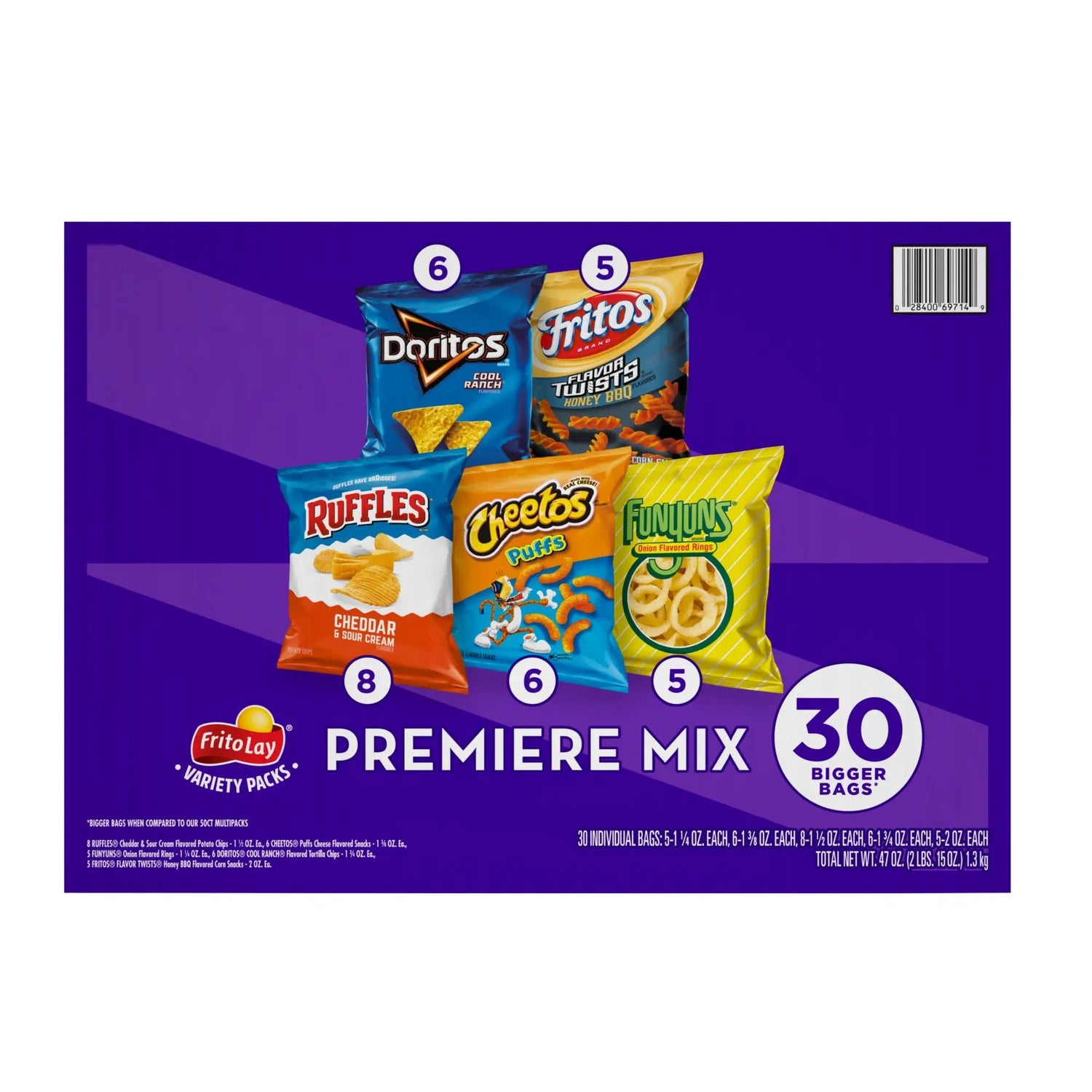 Frito-Lay Premiere Mix Variety Pack (30-Pack) | Assorted Chips & Snacks Frito-Lay