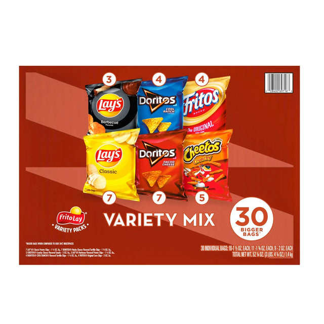 Frito-Lay Snack Variety Pack (30-Pack, 1.5–2 oz Each) | Mixed Chips & Snacks Frito-Lay