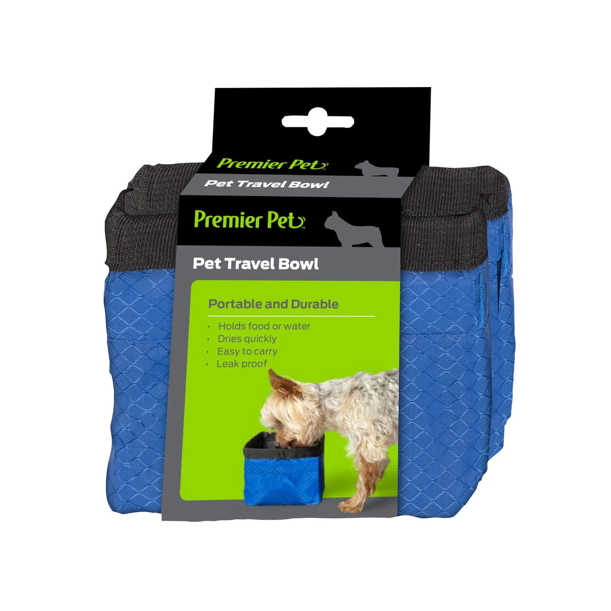 Premier Pet Travel Bowl (50 oz) | Portable, Spill-Resistant Pet Water Dish Premier Pet