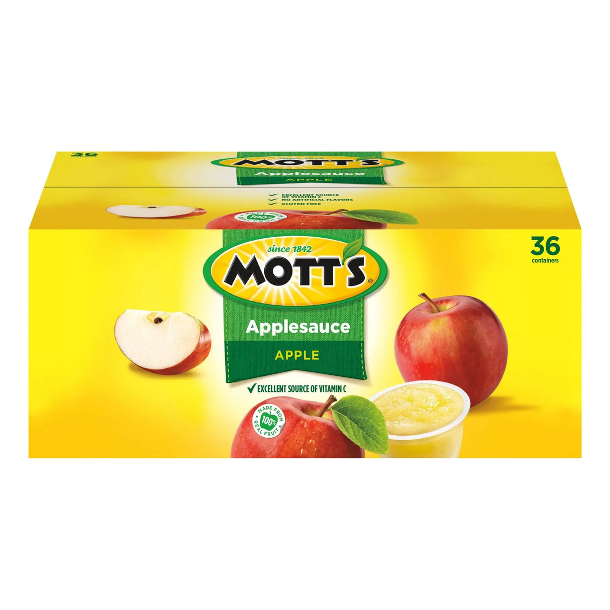Mott's Applesauce Cups (36-Pack, 4 oz Each) | Real Fruit, On-the-Go Snack Mott's