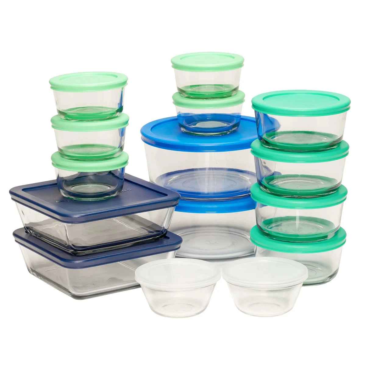 Anchor Hocking Glass Storage Set (30-Pc) | Clear Bowls with SnugFit Lids Anchor Hocking
