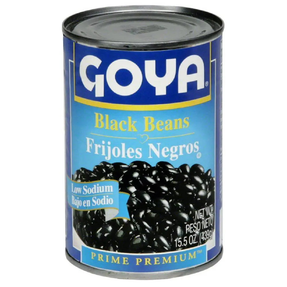 Goya Low Sodium Black Beans (6-Pack, 15.5 oz Each) | Healthy Pantry Essential Goya