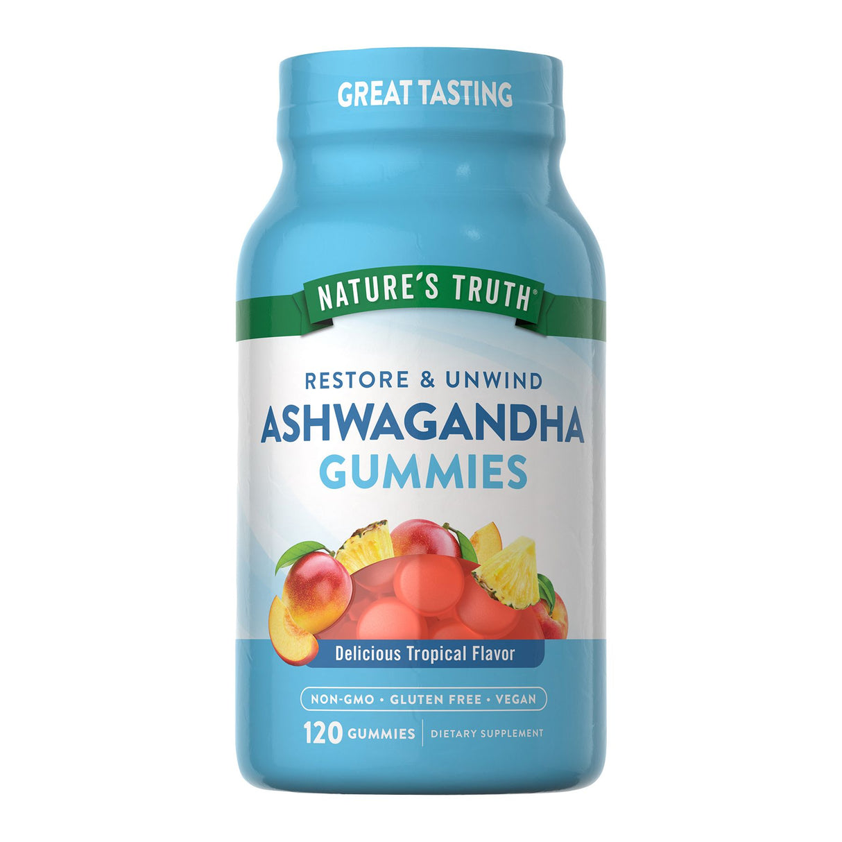 Nature's Truth Ashwagandha Gummies Tropical Flavor 120 count