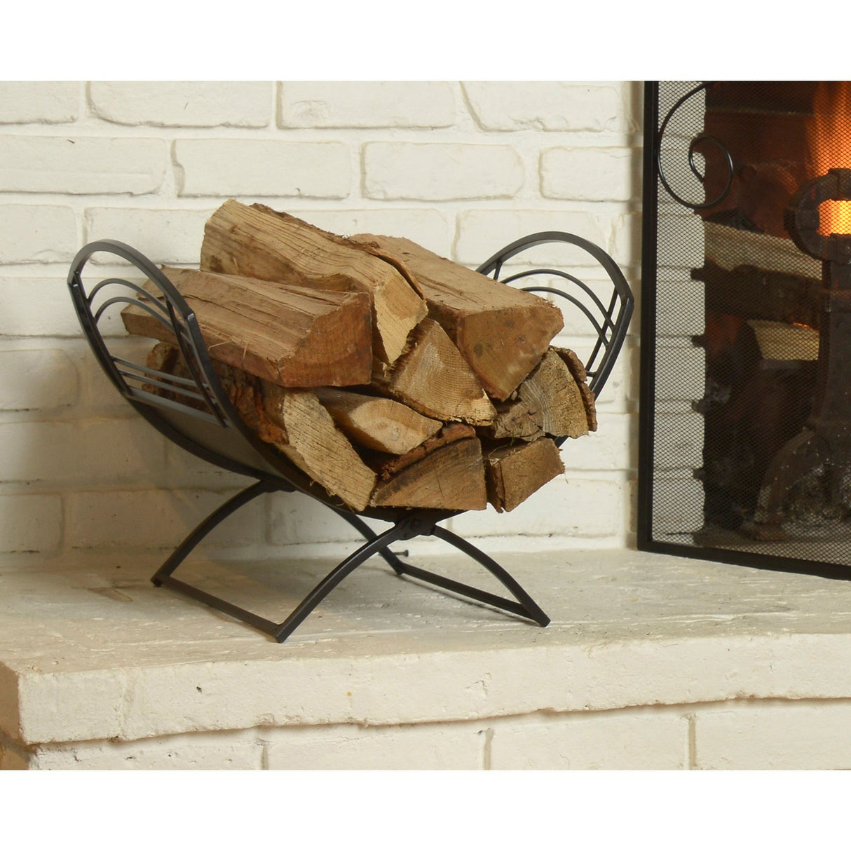 ShelterLogic fireplace log holder