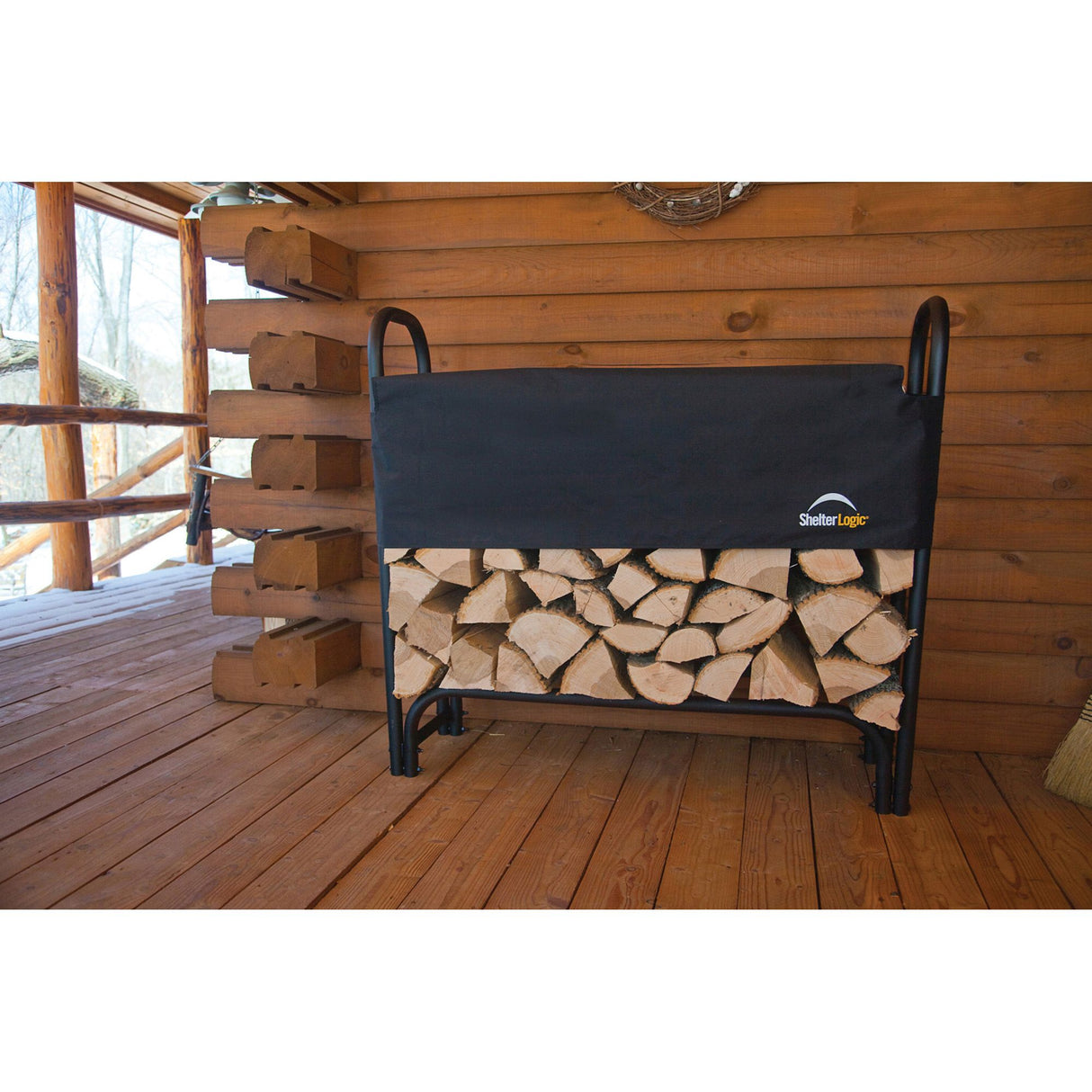 ShelterLogic 4ft Firewood Rack with Cover