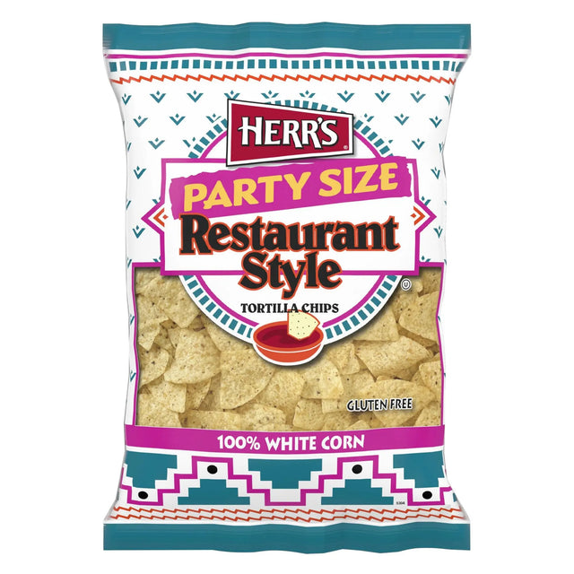 Herr's White Corn Tortilla Chips (17 oz) | Crispy, Lightly Salted Snack Perfection Herr's