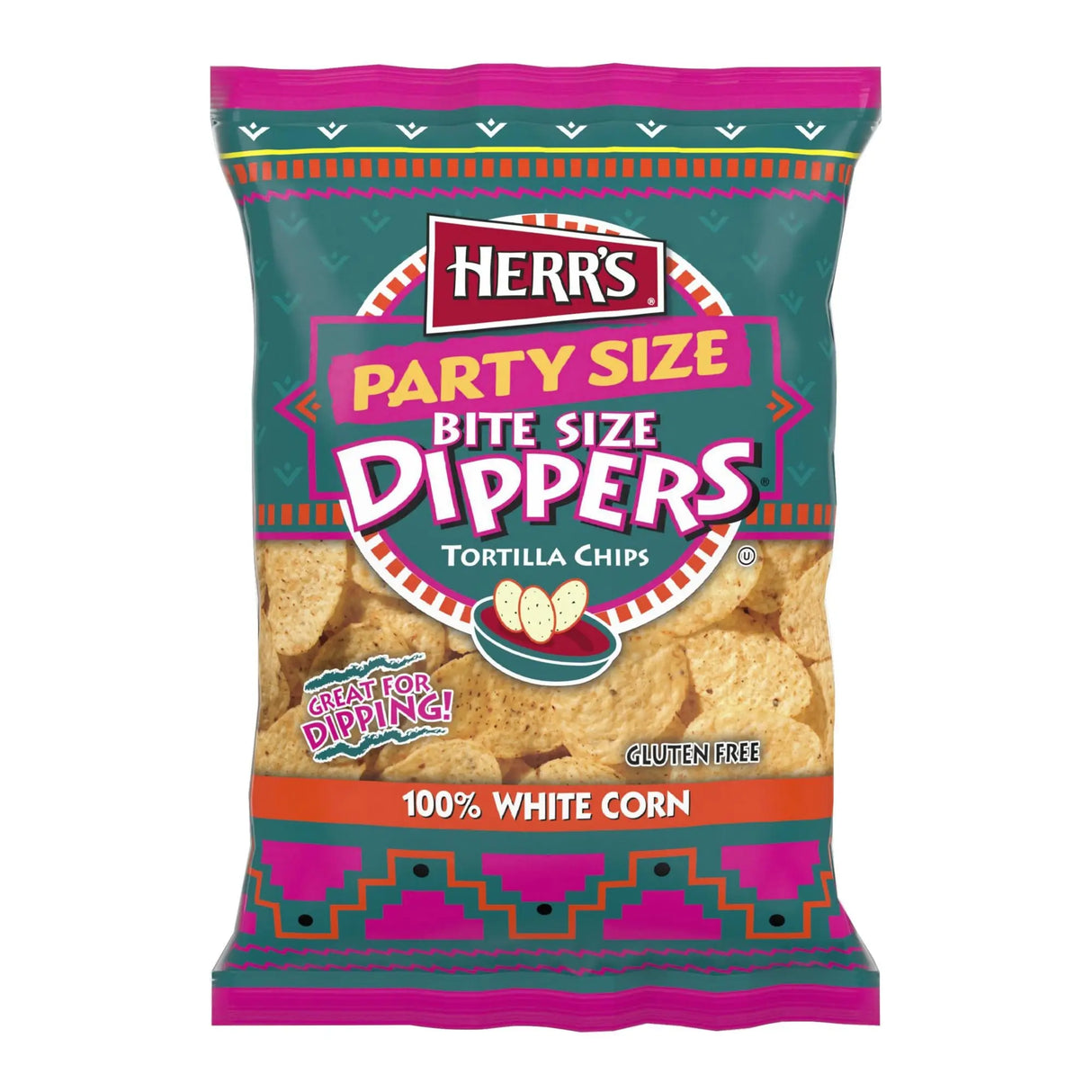 Herr's Dipper Tortilla Chips (17 oz) | Thick-Cut Chips for Dips & Salsa Herr's
