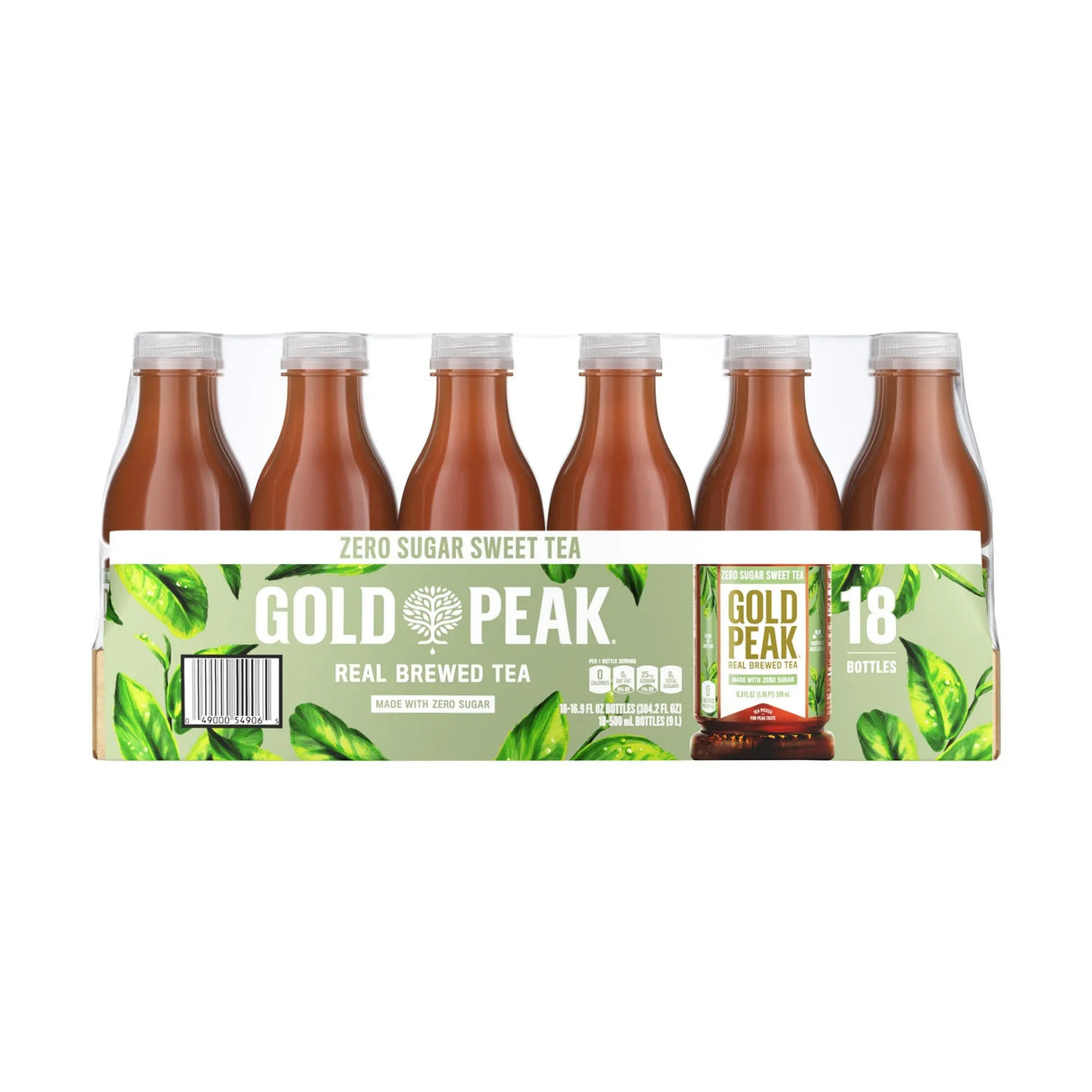 Gold Peak Sweetened Black Tea (18-Pack, 16.9 oz Each) | Classic Sweet Brew Coca-Cola