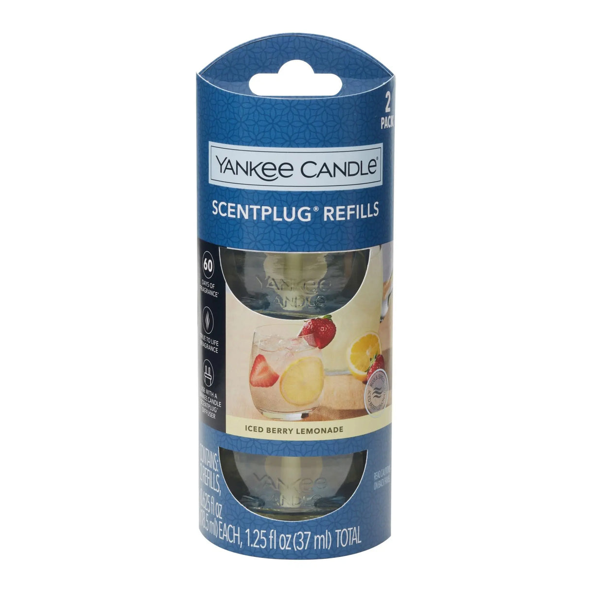 Yankee Candle Plug-In Refill (Iced Berry Lemonade, 2-Pack) | Crisp Citrus Scent Anytime Yankee Candle