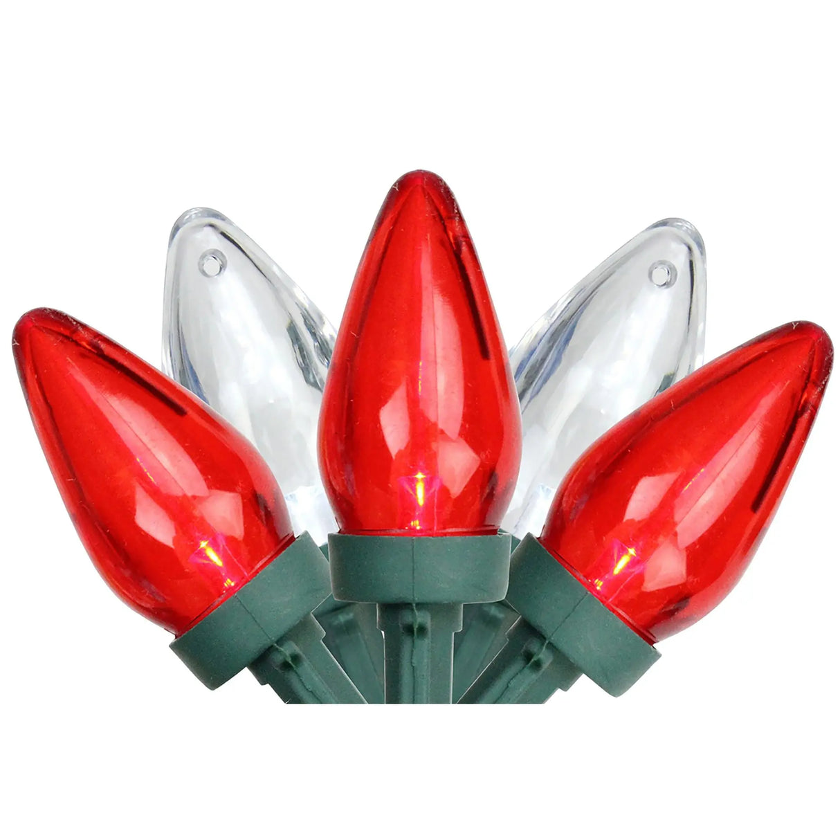 Northlight 16' 25-Ct. Christmas Lights - Red and White with Green Wire Northlight