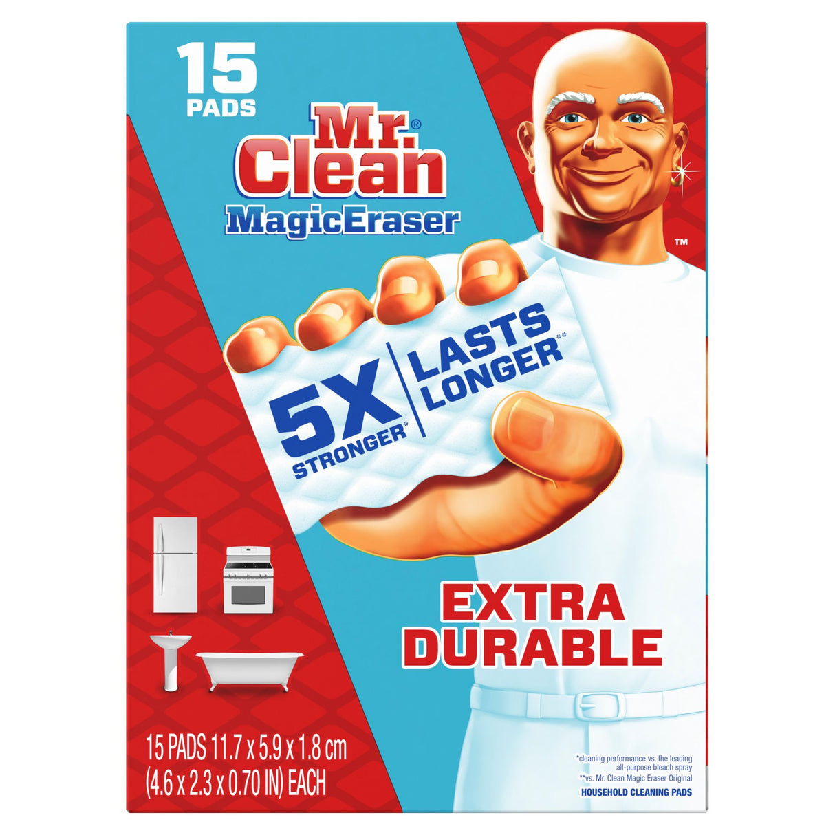 Mr. Clean extra durable magic eraser sponges 15 pack