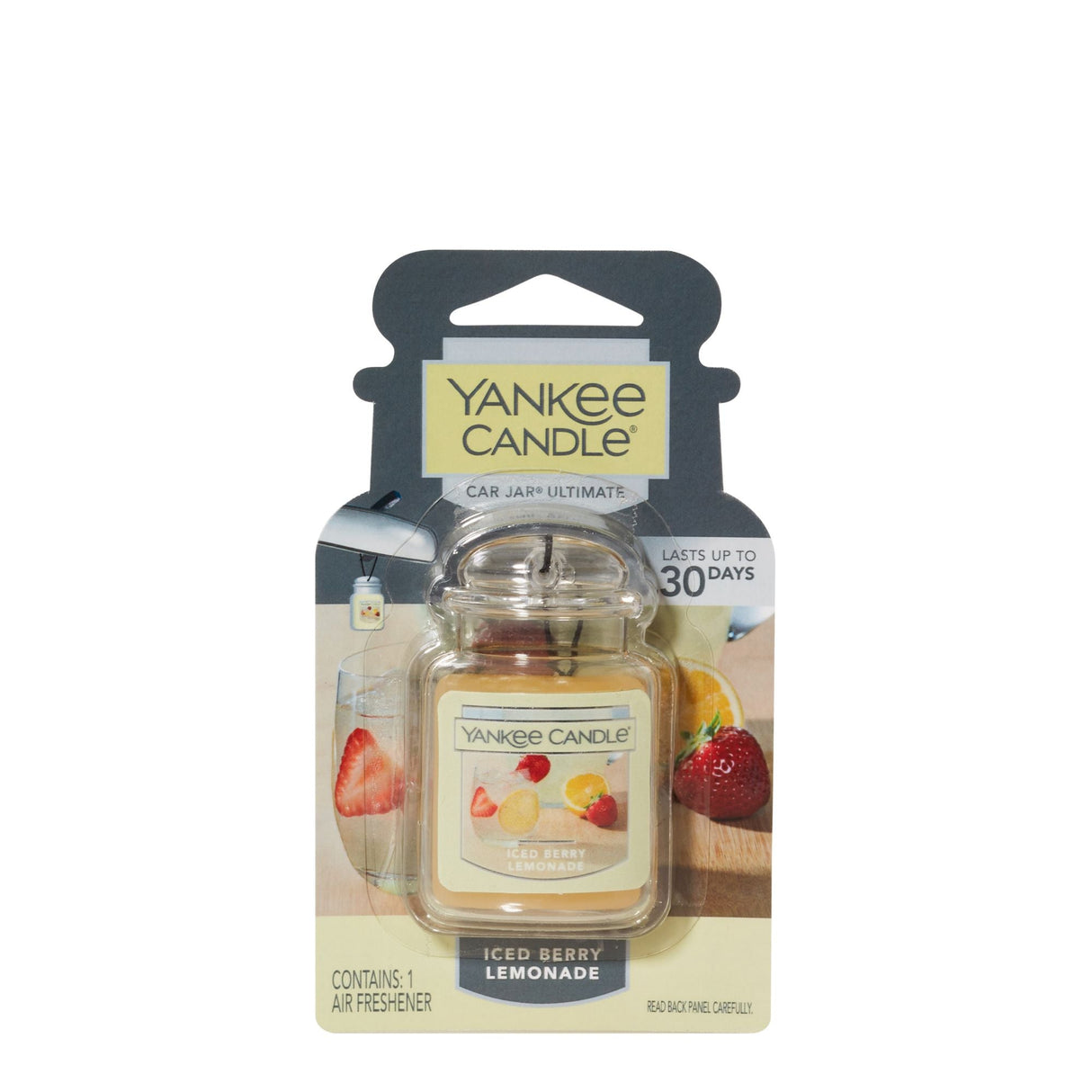 Yankee Candle Car Jar Ultimate – Iced Berry Lemonade | Refreshing Scent for Vehicles Yankee Candle