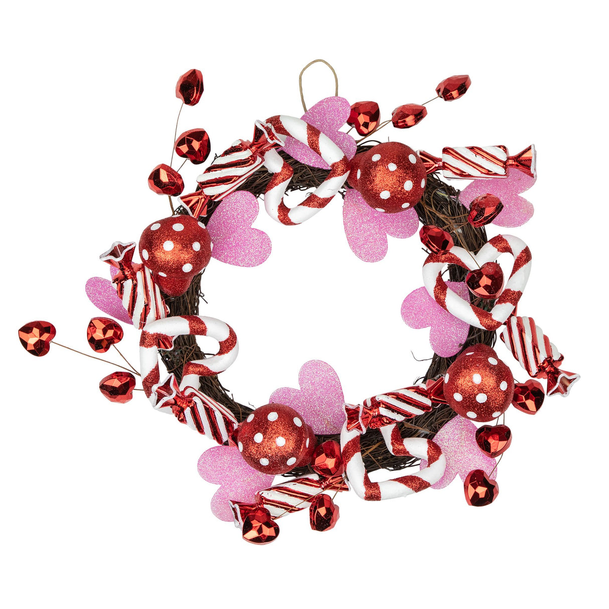 Northlight Valentines wreath candies hearts