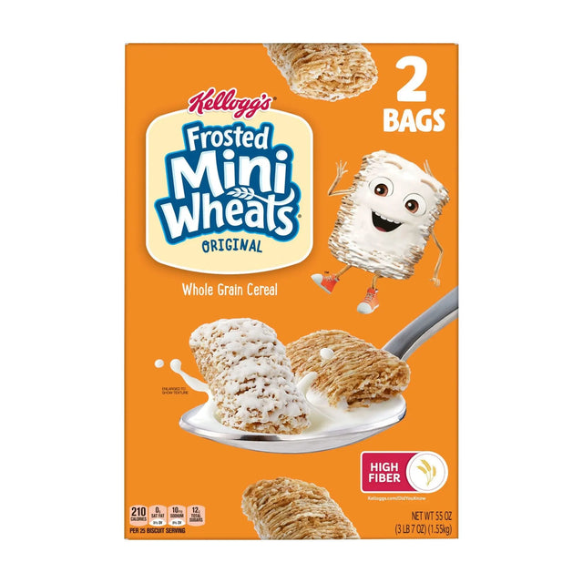 Kellogg's Frosted Mini-Wheats Cereal (2-Pack) | Whole Grain with Sweet Frosting Kellogg's
