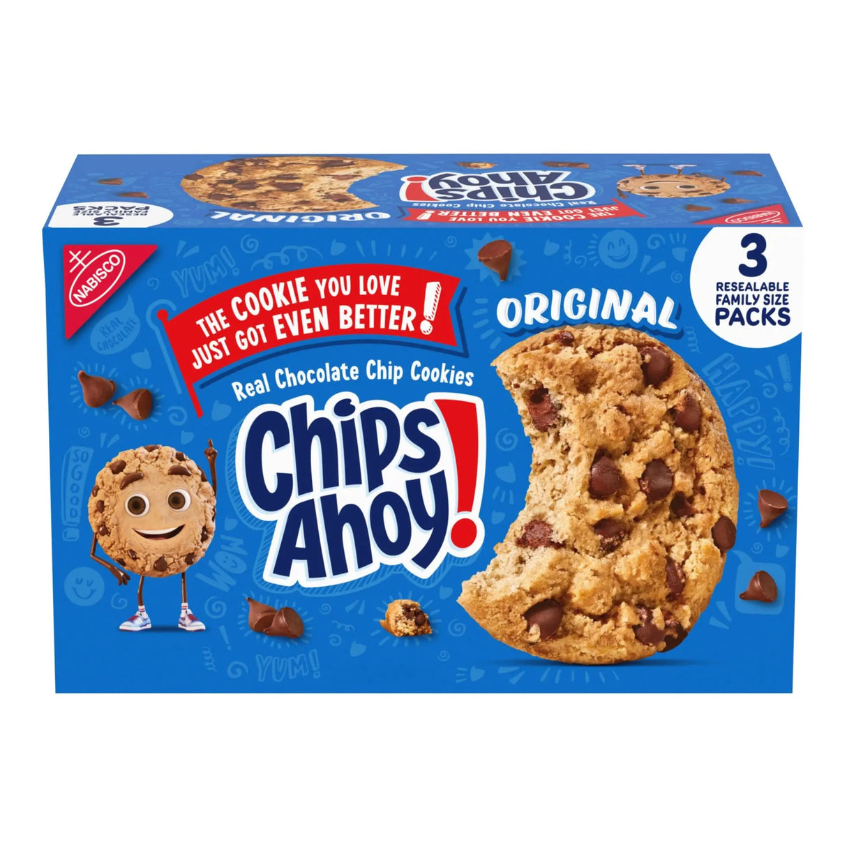 Chips Ahoy Chocolate Chip Cookies (3-Pack, 18.2 oz Each) | Soft-Baked Treats Chips Ahoy